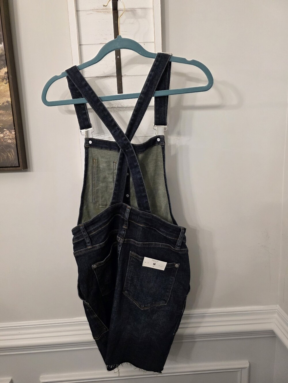 Judy Blue Daisy Girl Dark Wash Overall Dress Size Medium - Picture 7 of 7